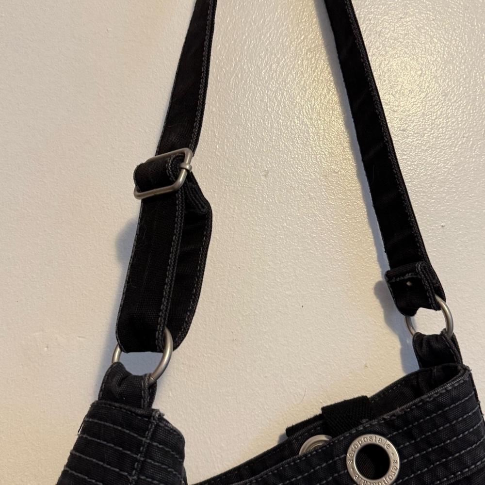 Aeropostale Black Shoulder Bag with Adjustable Strap Hand Bag - Picture 5 of 11